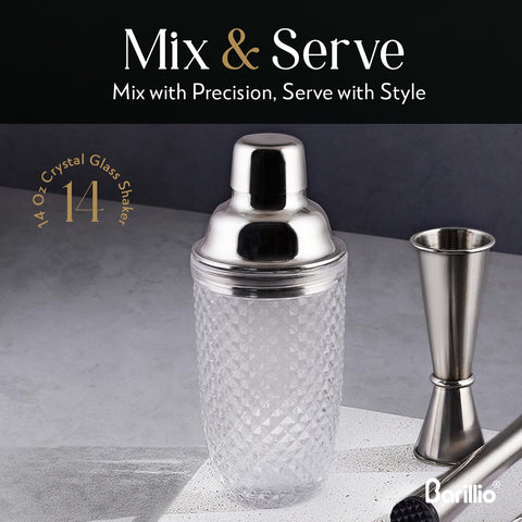 Barillio travel-size shaker with slim design fits small spaces