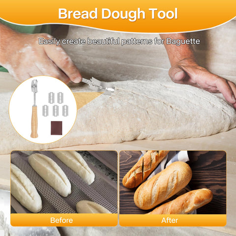 Barlket baguette pan bakes three loaves at once