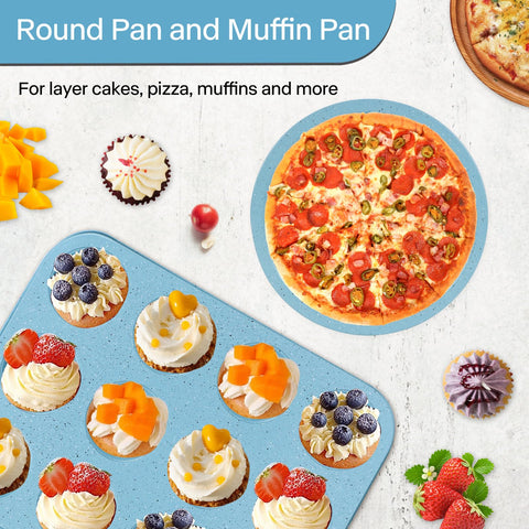 Barlket blue square 9x9 pan provides versatile baking for cakes