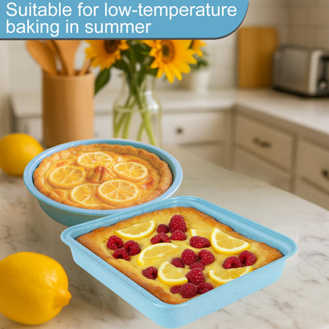 Barlket blue oven mitt protects hands during loading