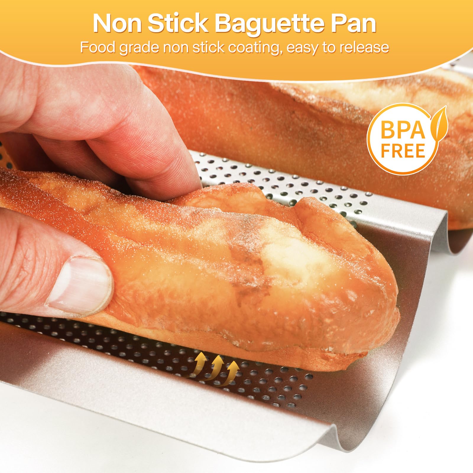 Barlket bread pan heavy-duty steel resists bending during baking