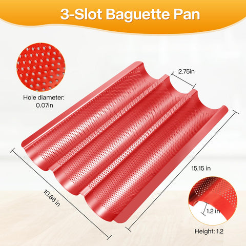 Barlket oven-safe baguette pan for home cooks and professionals