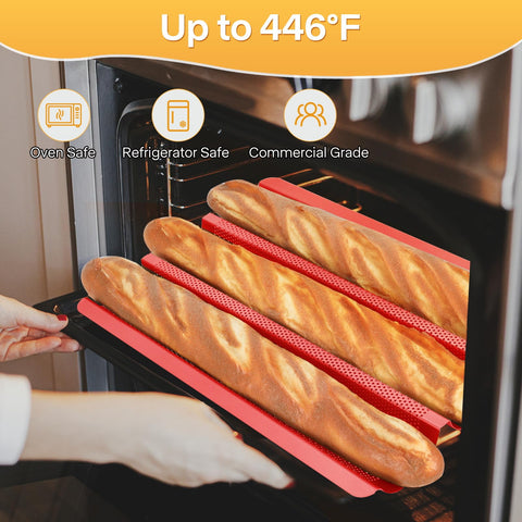 Barlket red baguette tray adds festive flair and easy identification