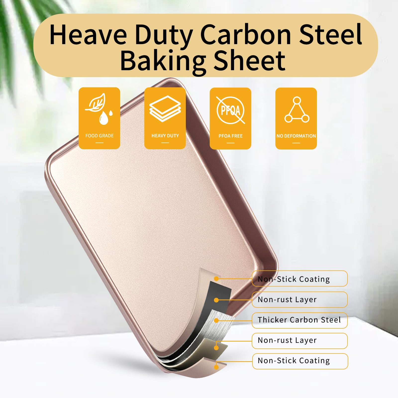 Barlket 9x11 oven-ready sheet pan on a rack for even baking.