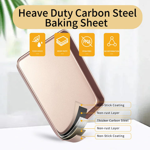Barlket 9x11 oven-ready sheet pan on a rack for even baking.
