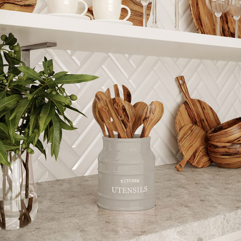 Barnyard Designs utensils inside demonstrate easy access for spoons and spatulas