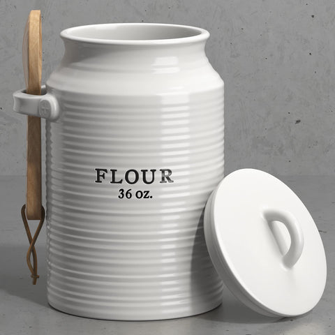 Barnyard Designs dishwasher-safe ceramic jar for easy cleanup and reuse.
