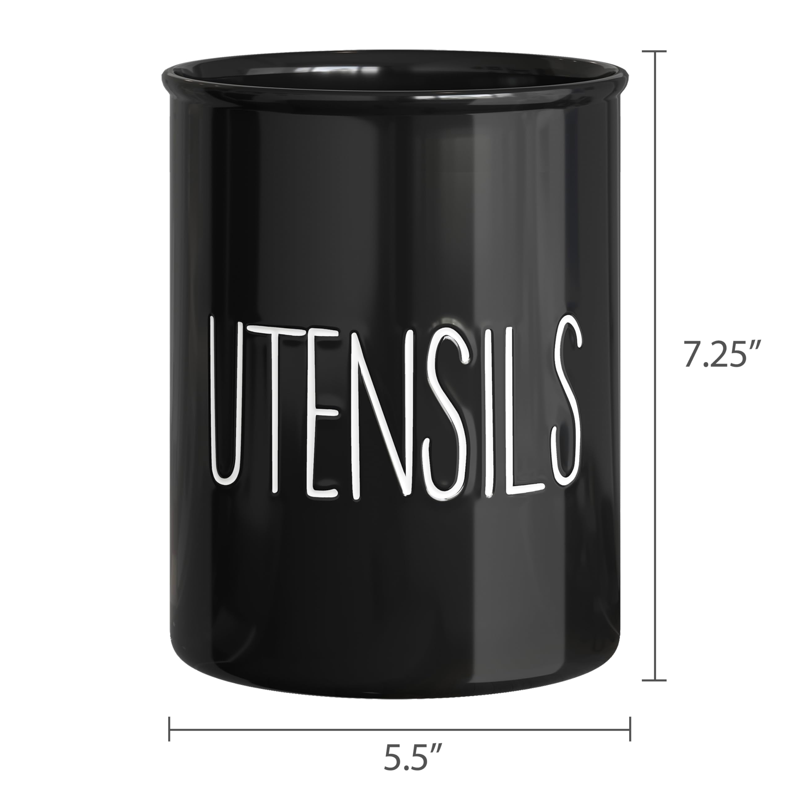 Barnyard Designs durable ceramic stone utensil holder blends utility and decor.