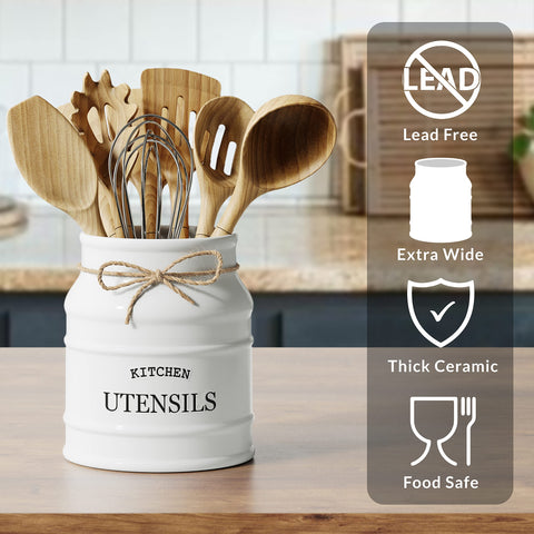 Barnyard Designs glazed ceramic construction feels durable and easy to wipe clean