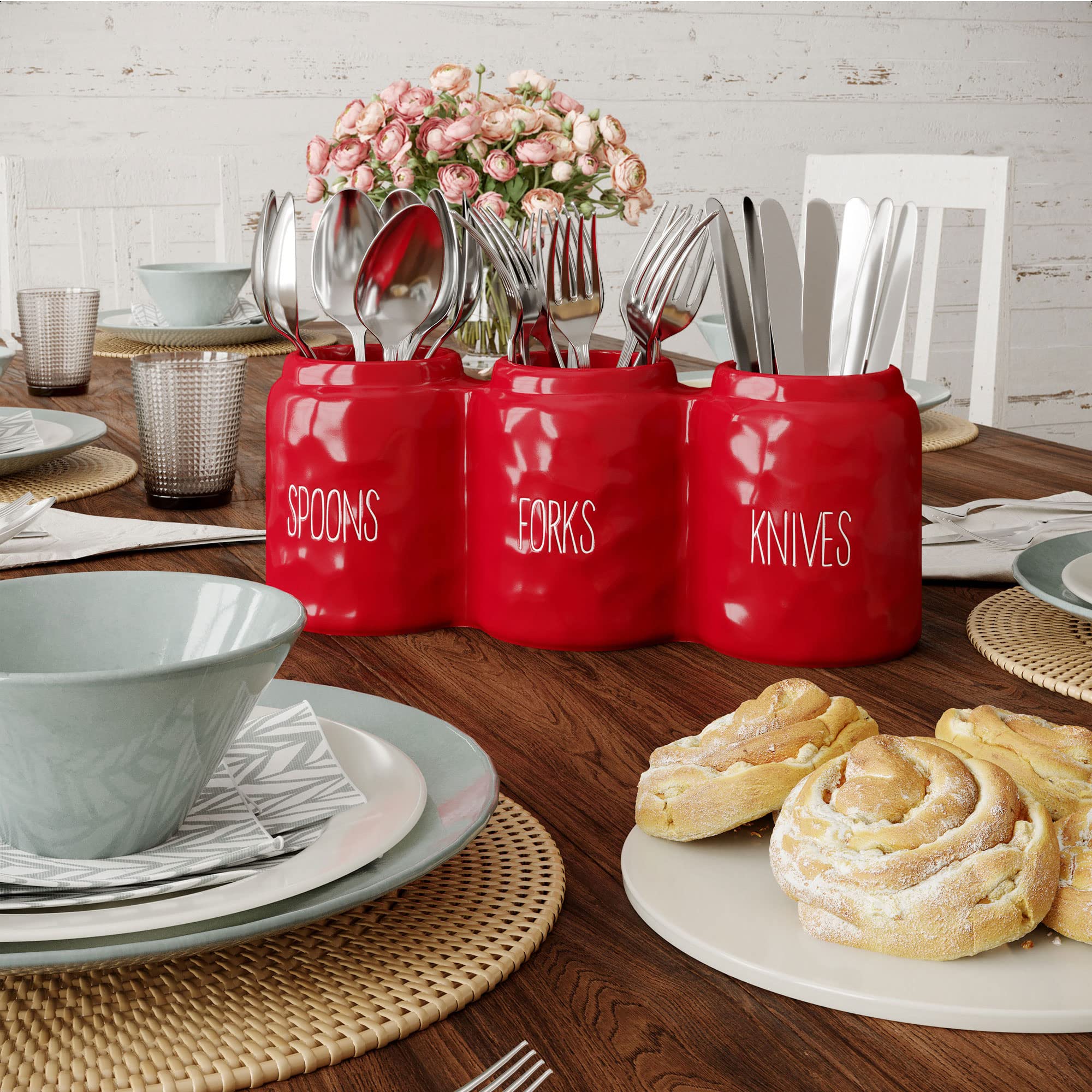 Side view shows enamel-like finish and vintage French-country charm