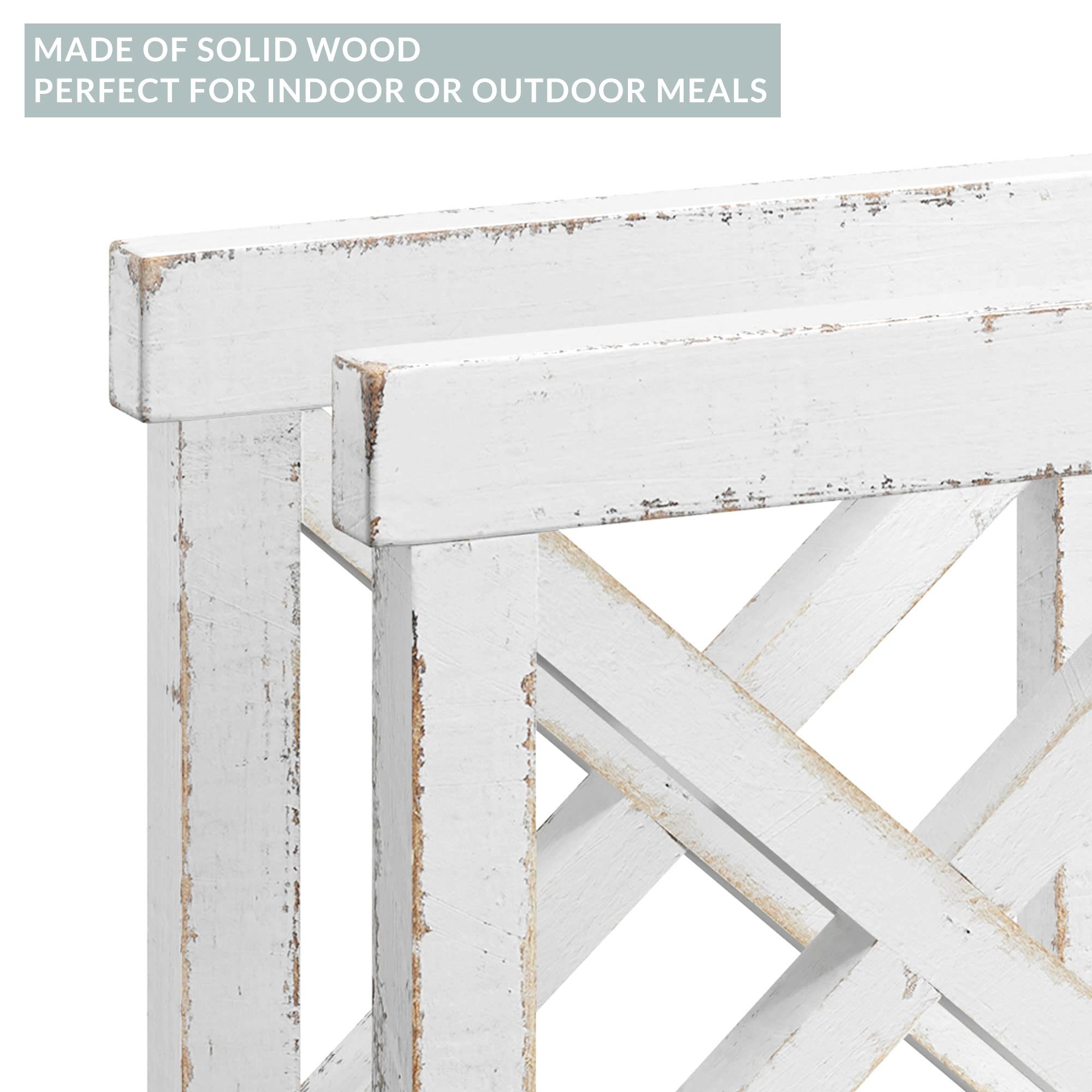 Barnyard Designs table-top napkin holder close-up shows distressed wood