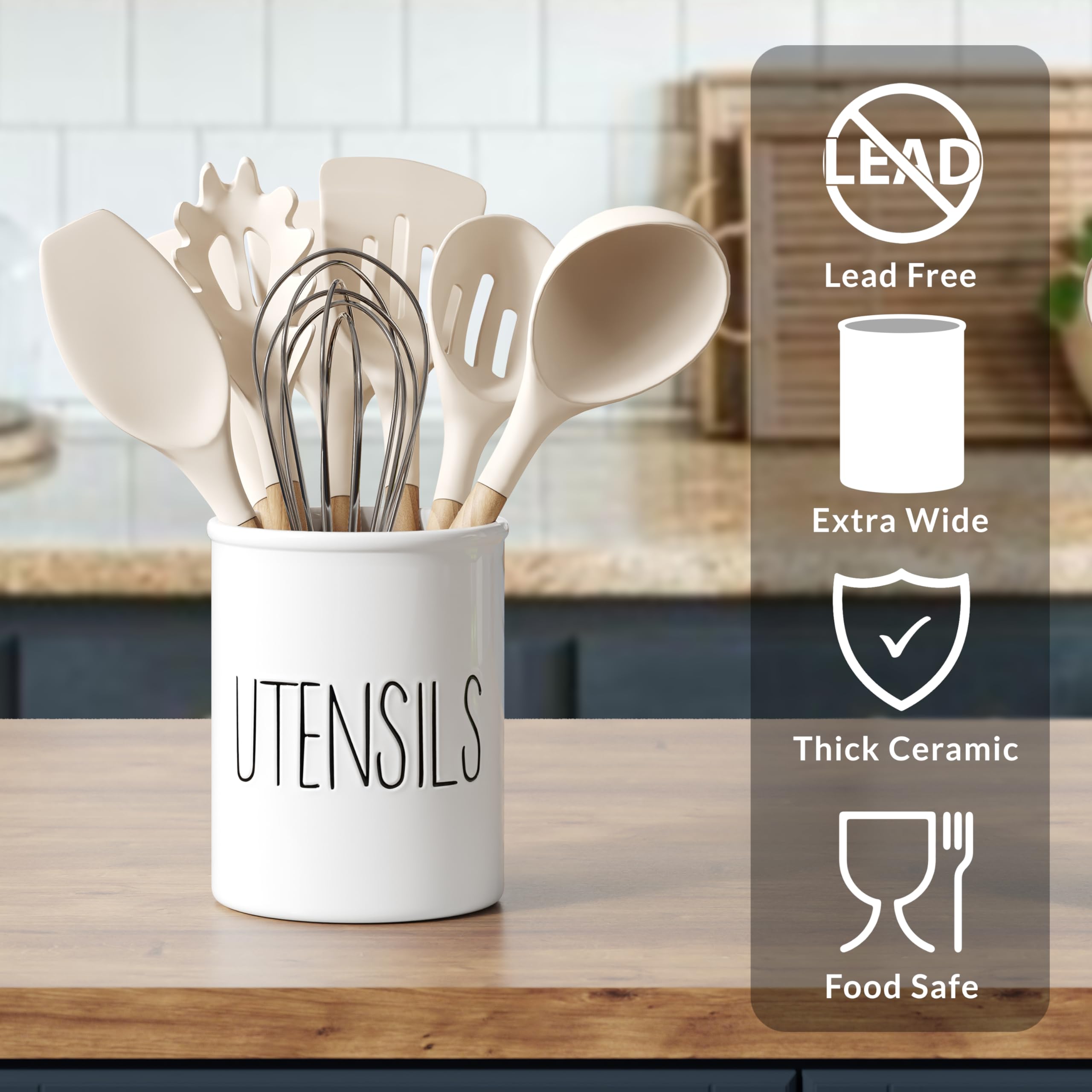 Barnyard Designs vintage French country decor enhances kitchen style with white finish.