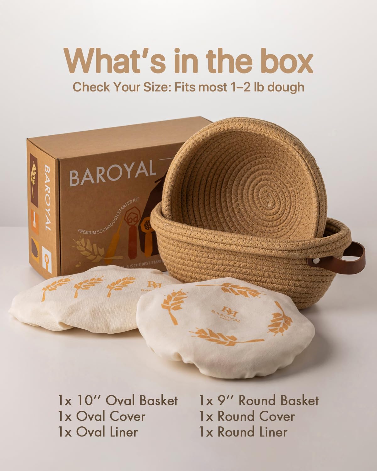 BARoyal proofing set doubles as a serving bread basket.