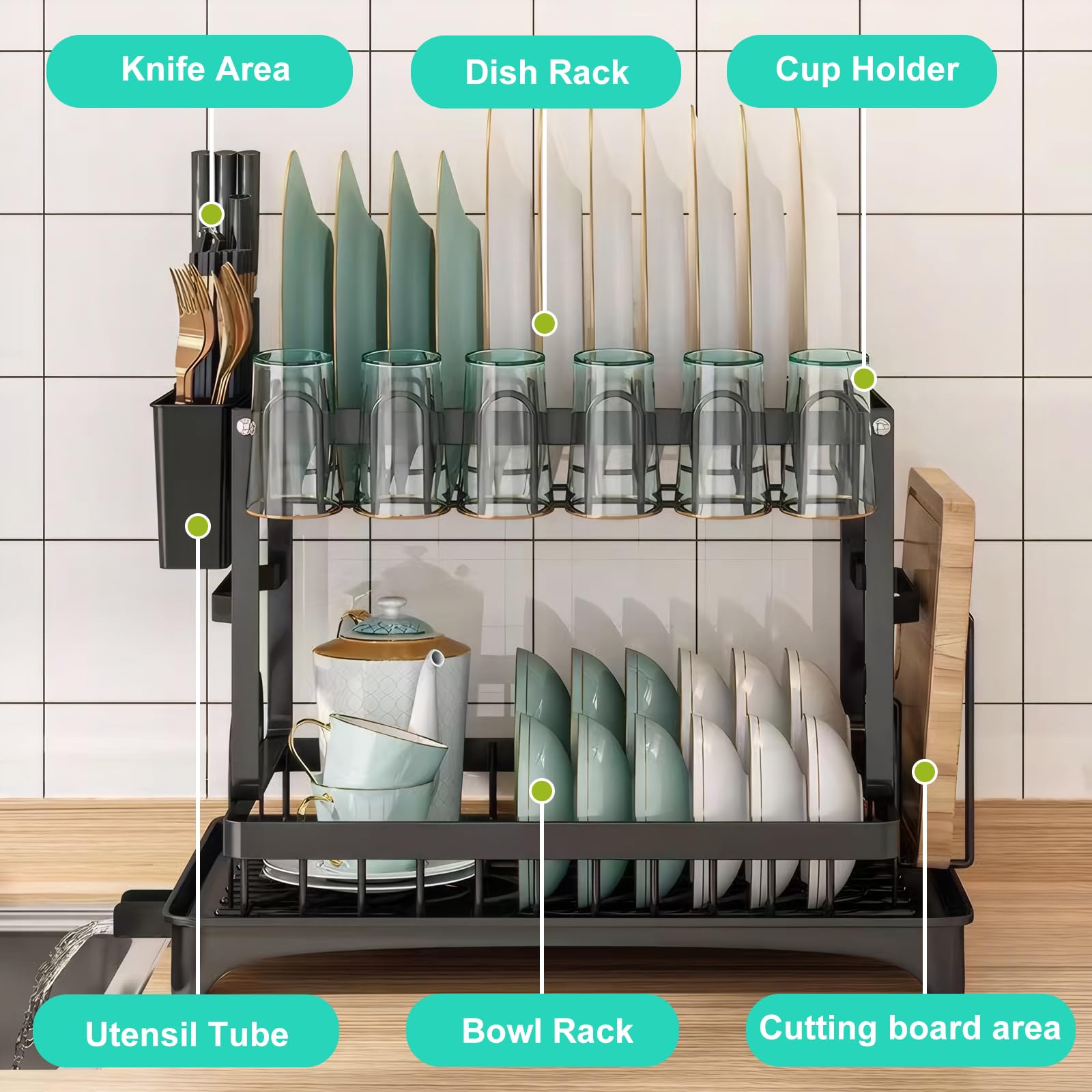 Barphygo cutting board holder within the rack for easy access