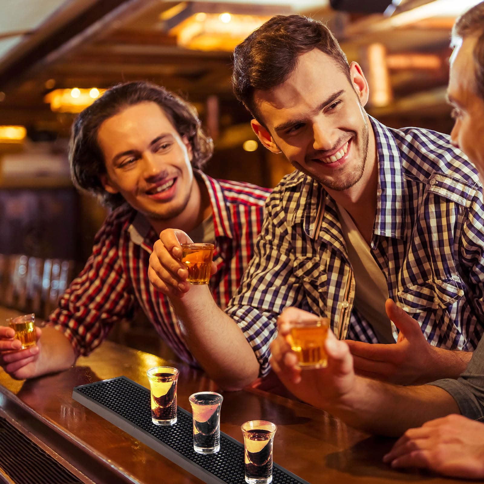 BARsics bar mat enhances countertop organization and ambiance