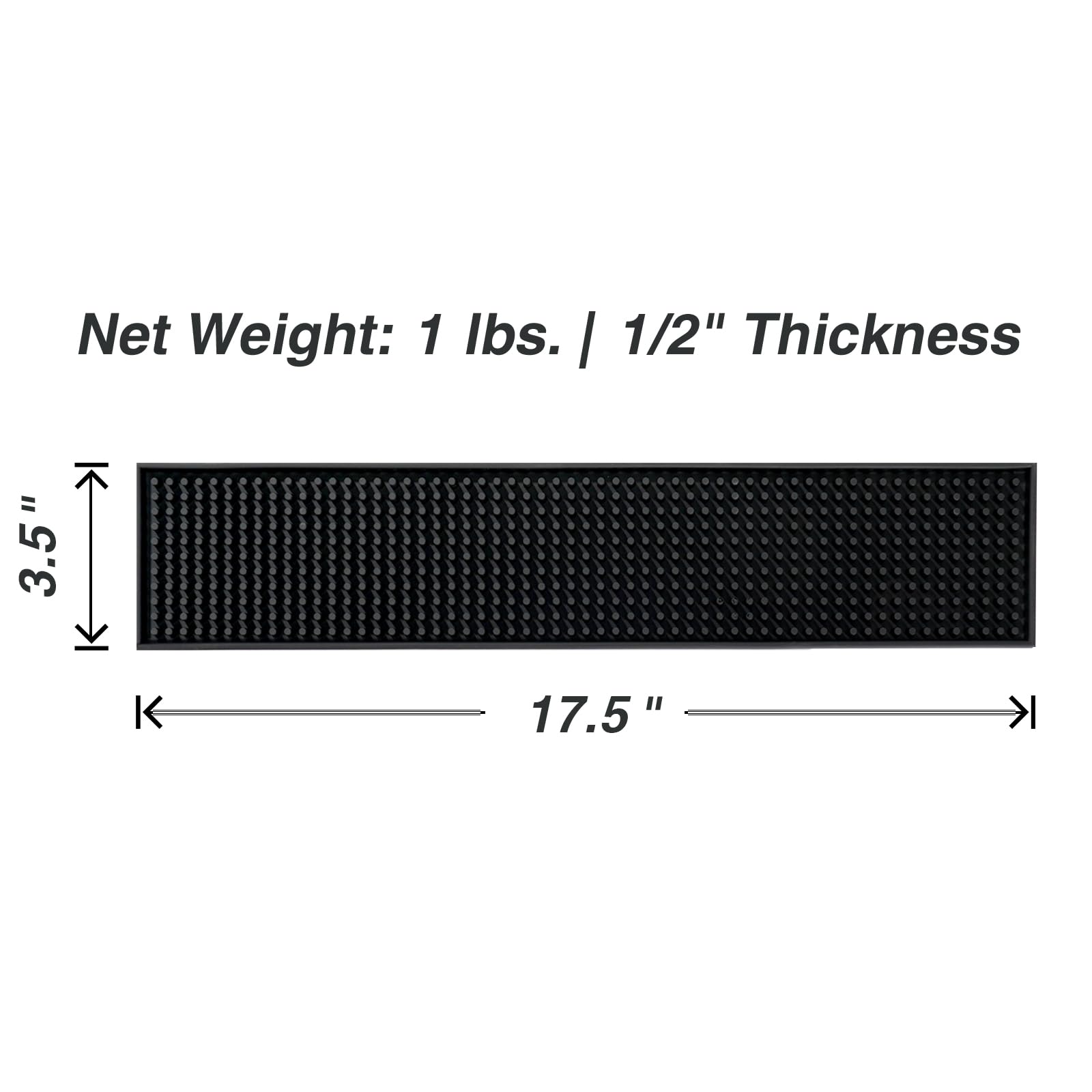 BARsics non-slip bar rail mat provides stable serving surface