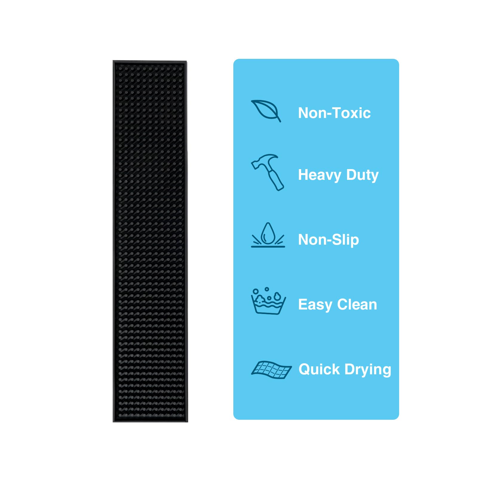 BARsics heavy-duty PVC mat for long-lasting durability