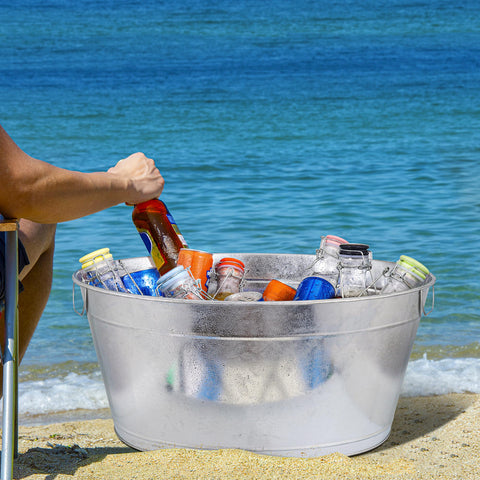 BARsics large 6-gallon beverage tub ideal for bottle chilling.