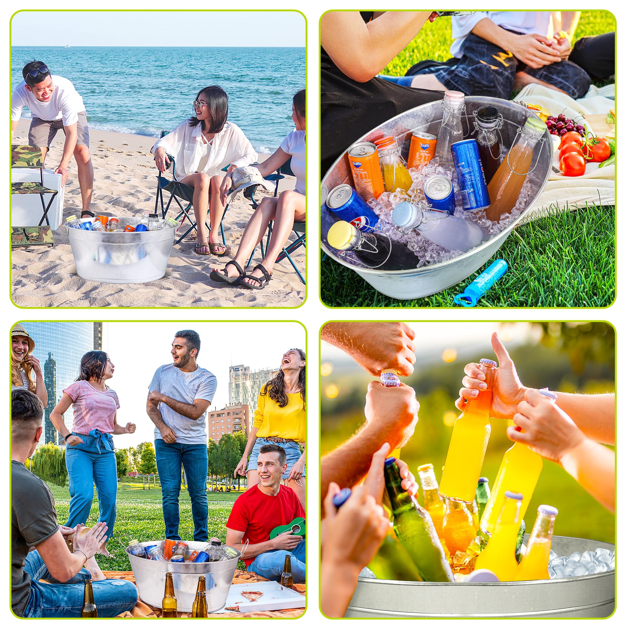 BARsics large 6-gallon beverage tub set for poolside gatherings.