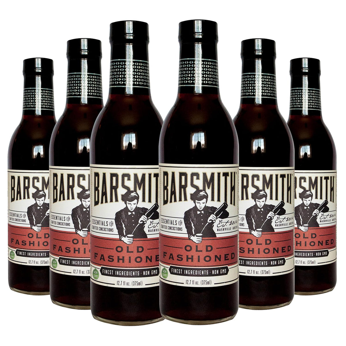 Barsmith Old Fashioned Mix bottle-front - premium non-GMO mixer for easy bourbon cocktails at home