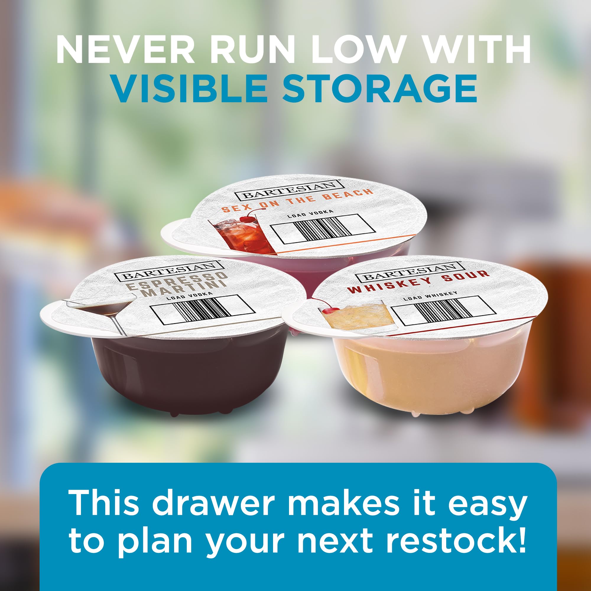 Bartesian drawer interior view reveals tidy storage and easy access
