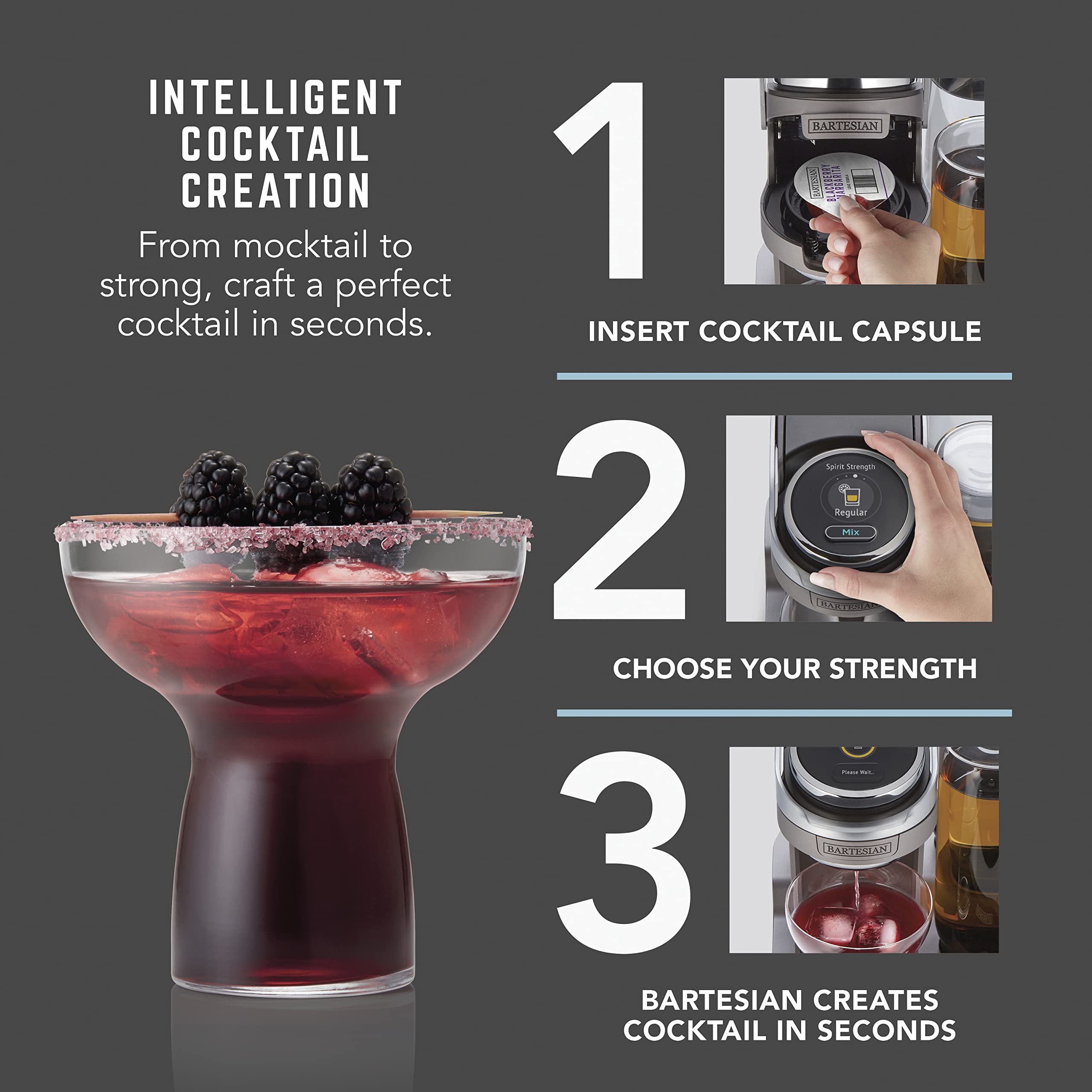 Bartesian Duet capsule loading area ready for quick, mess-free drinks