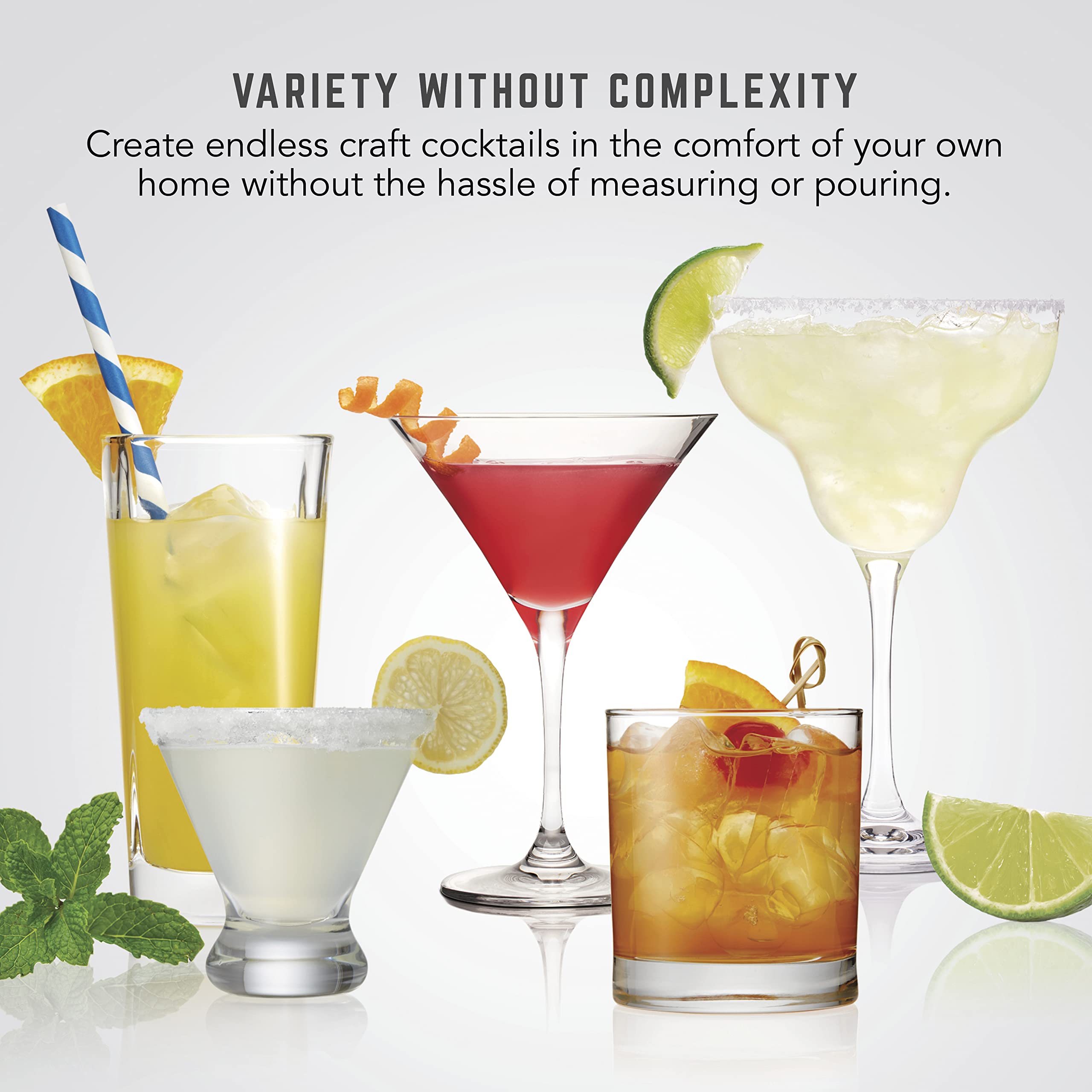 Bartesian Duet LCD display guides glassware and drink strength
