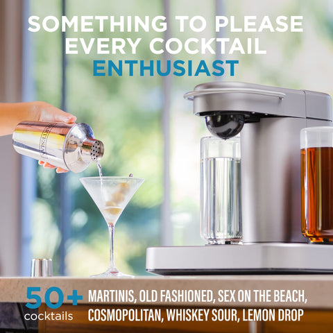 Create at-home, bar-quality experiences with the Bartesian capsule system.