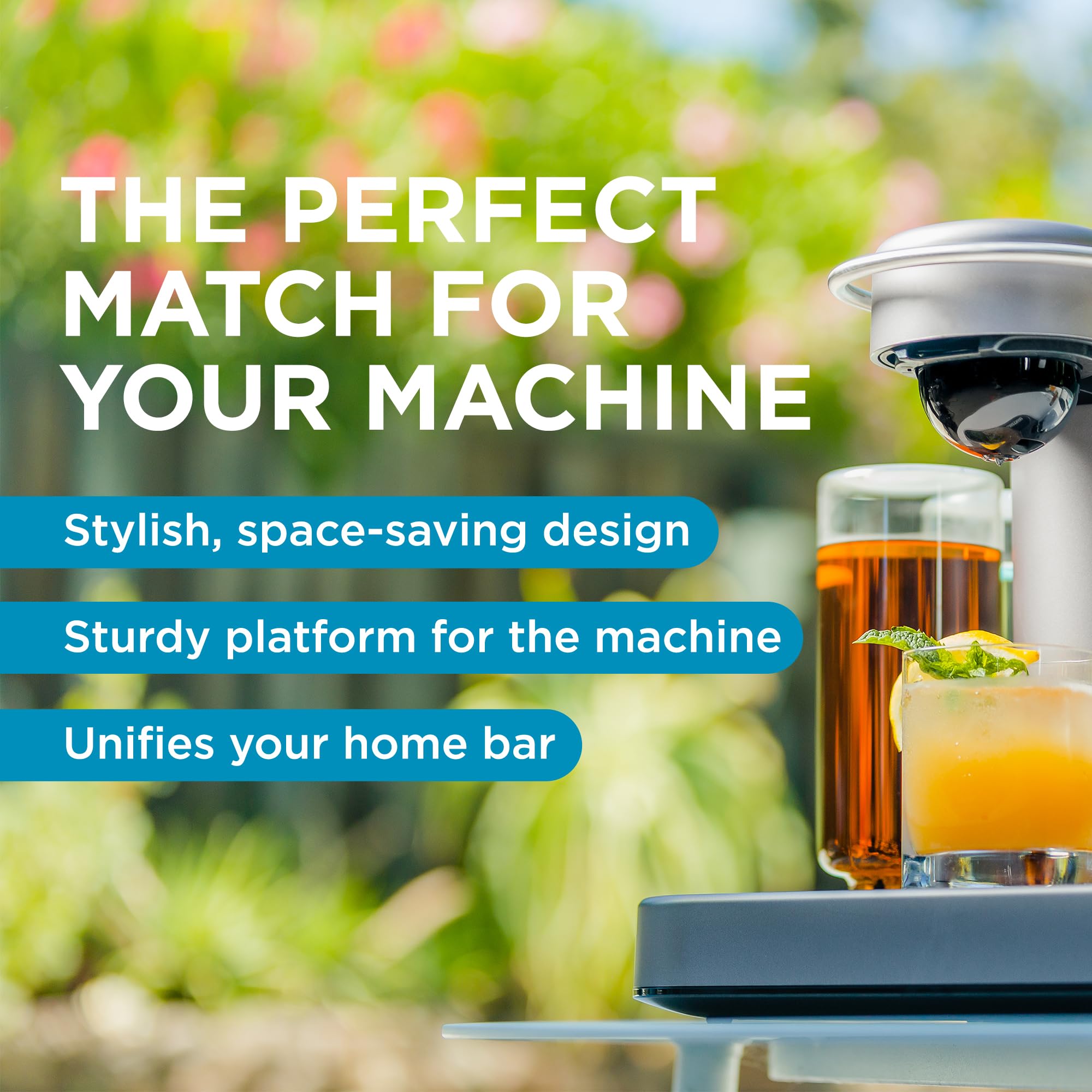 Bartesian machine-on-drawer setup demonstrates space-saving convenience