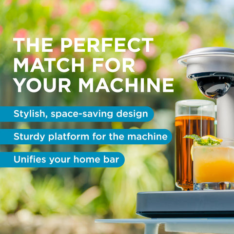Bartesian machine-on-drawer setup demonstrates space-saving convenience