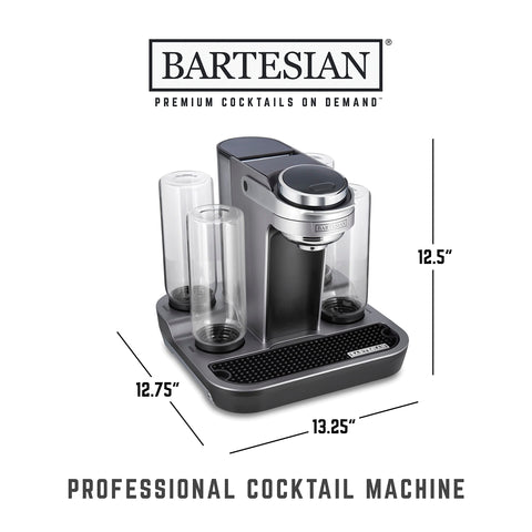Bartesian solid metal bottle handle and lock for secure storage.
