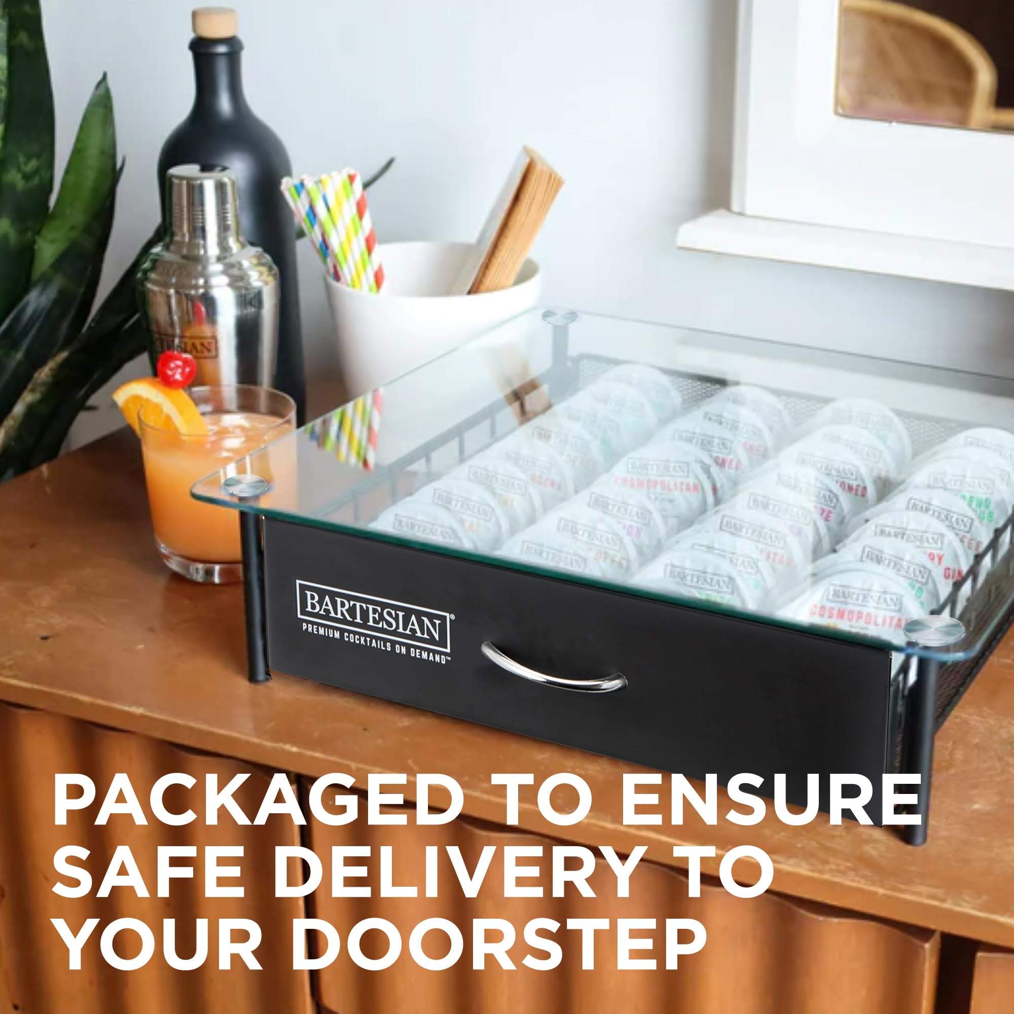 Bartesian packaging protection note shows careful delivery and sturdy construction