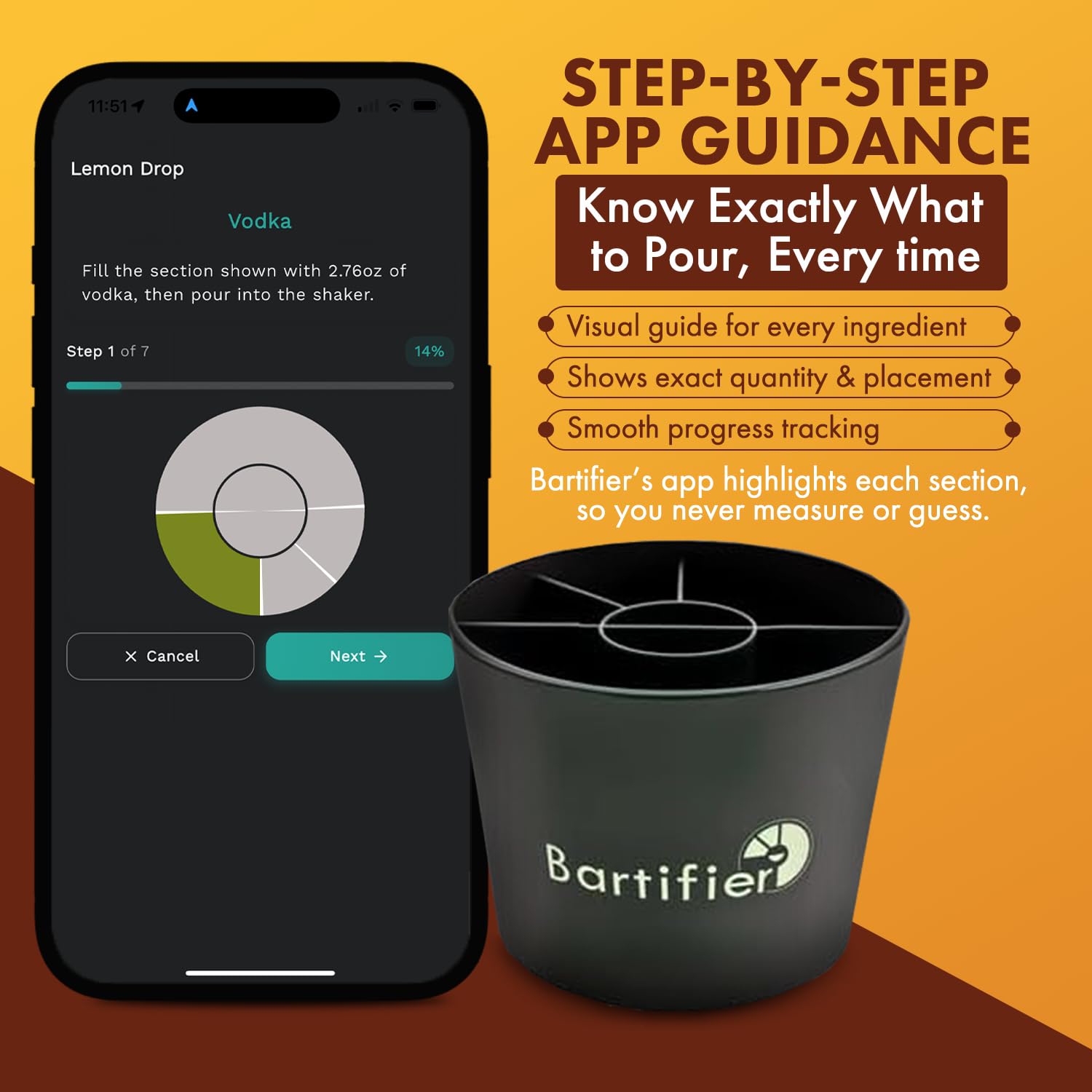 Bartifier 500+ cocktails and mocktails catalog in-app