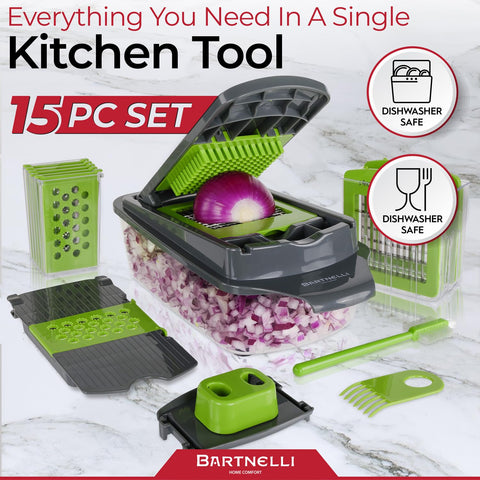 Bartnelli safety holder protects fingers during quick slicing and grating