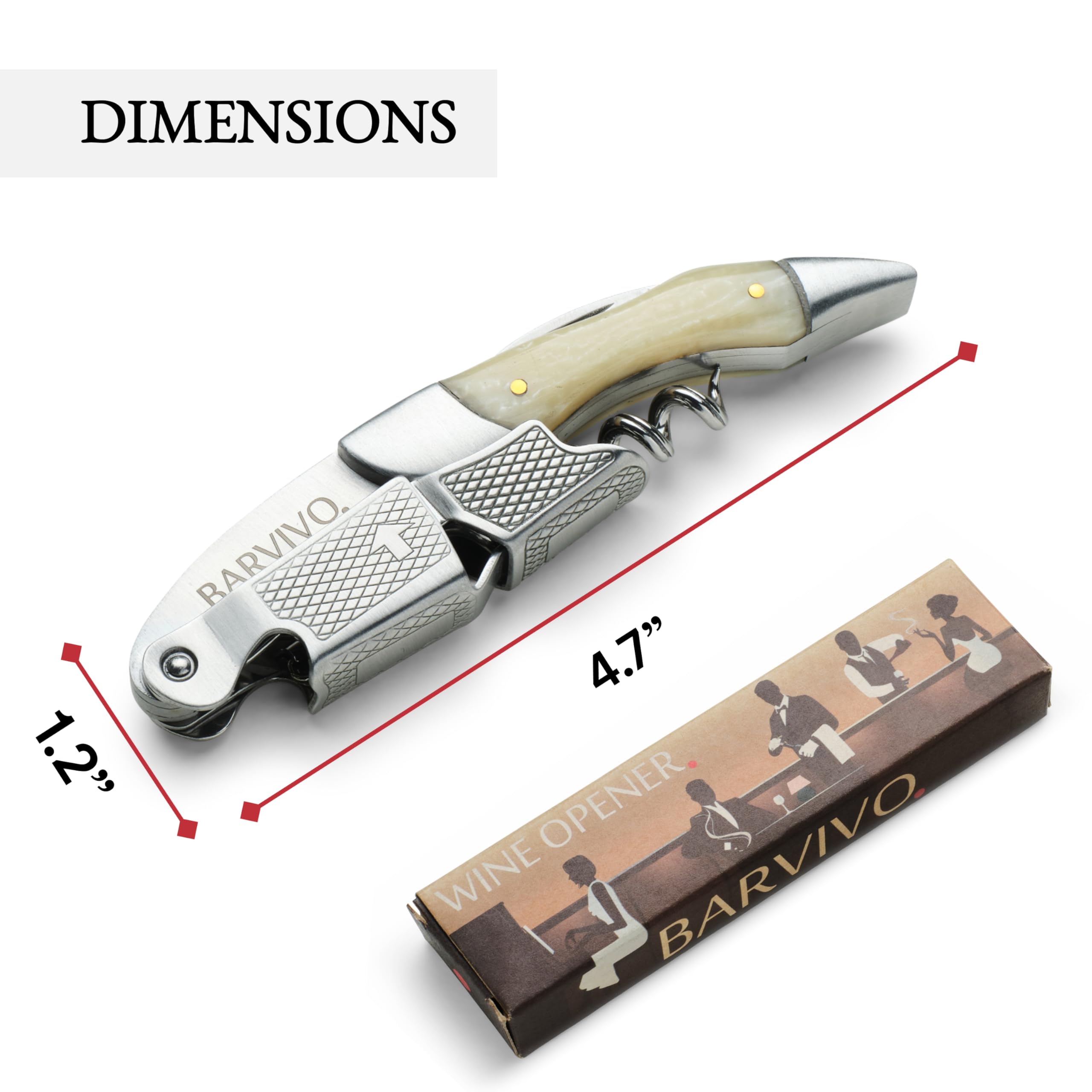 Barvivo double-hinged waiter corkscrew in action