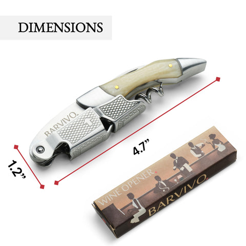 Barvivo double-hinged waiter corkscrew in action