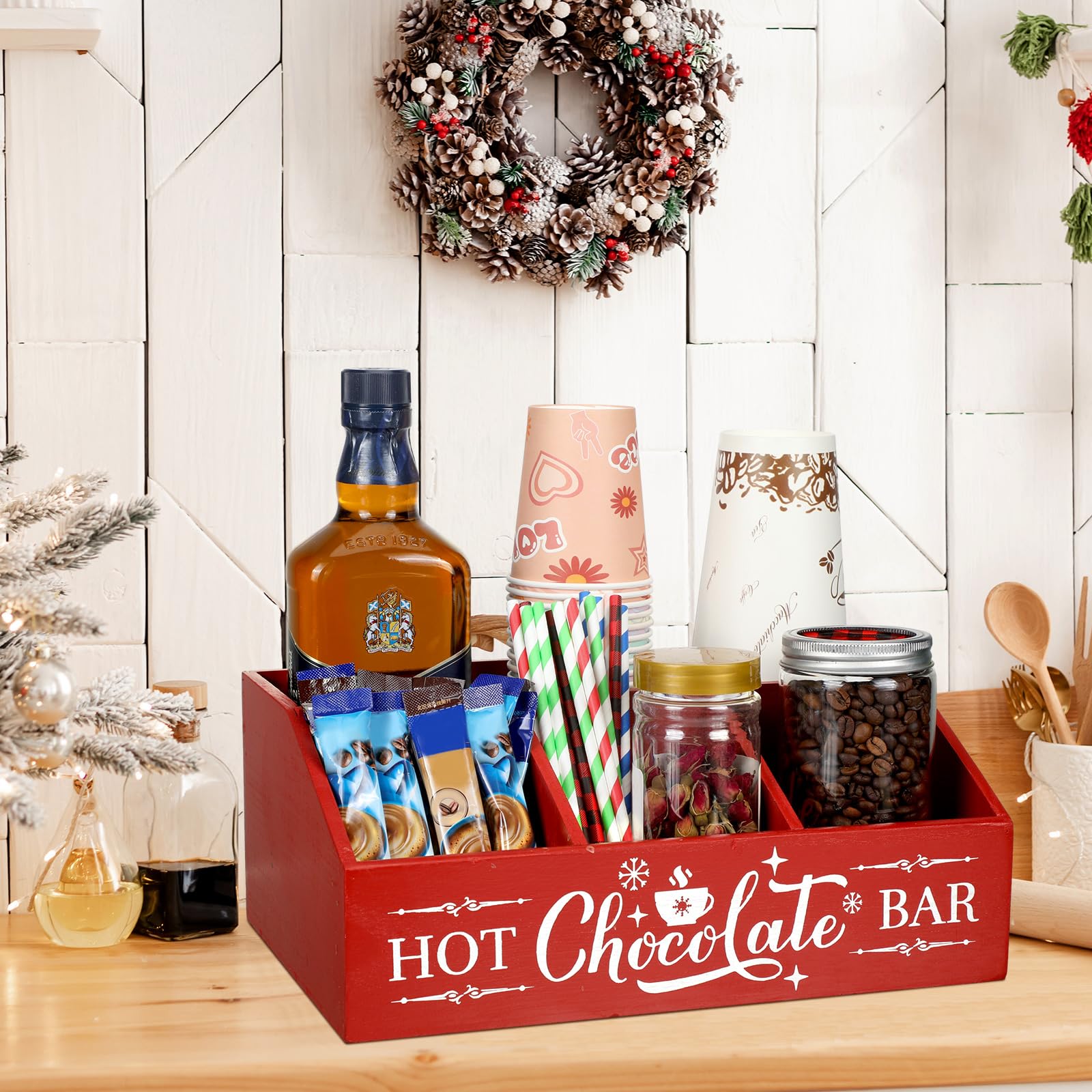 Barydat storage bin doubles as stylish kitchen decor during holidays.