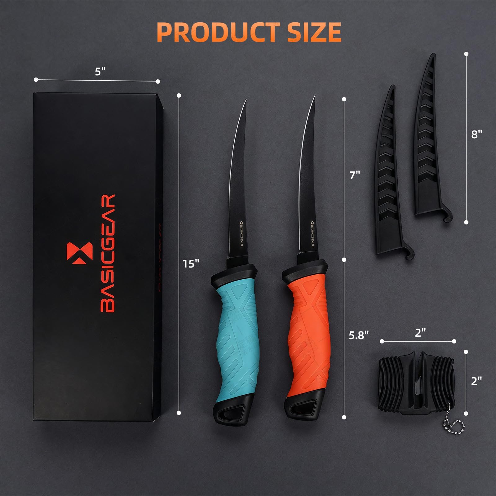 BasicGear Ergonomic handle ensures comfortable grip even when wet.