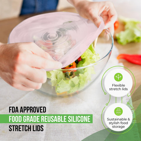 Basic Haus silicone lid on a rectangular container providing airtight seal.