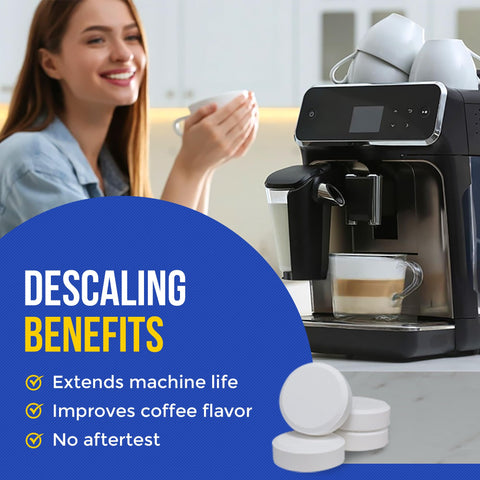 Bastion descaler tablets dissolving in water for easy cleaning