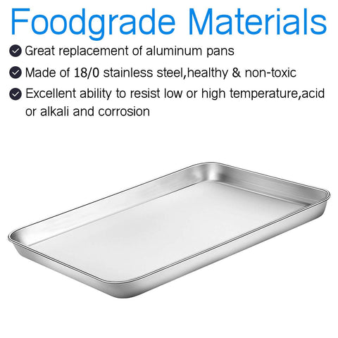 Bastwe 18-0 stainless steel baking pan, non-toxic and safe for family use.