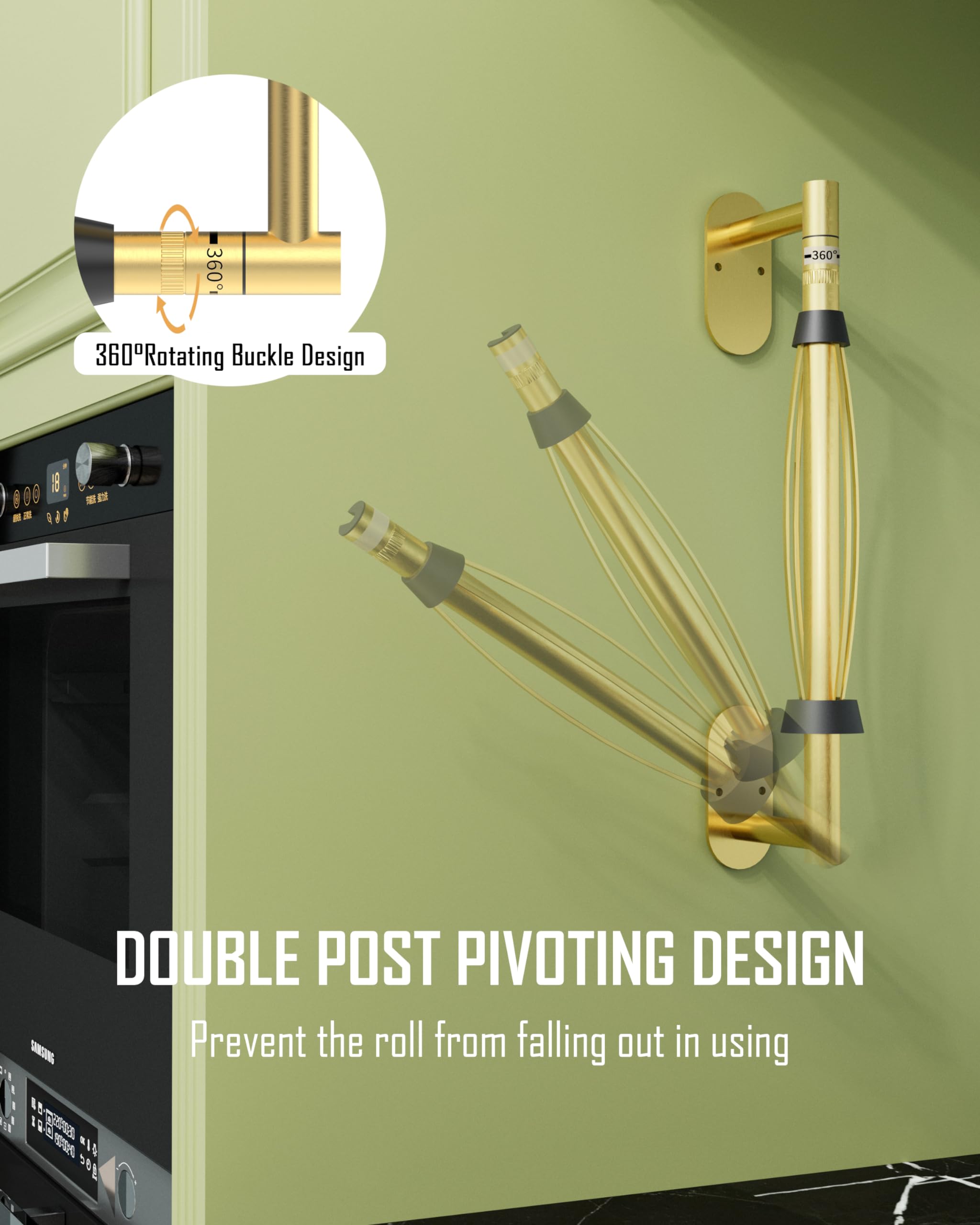 BATHDANCE holder supports adhesive or screw installation for versatile mounting.