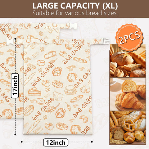 BATJA ZYQGH bread bag exterior cotton texture close-up for eco-friendly storage