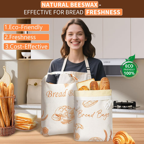 BATJA ZYQGH moisture-locking beeswax layer preserves loaf moisture