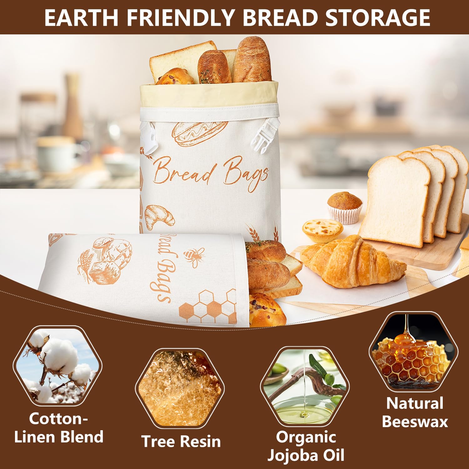 Natural cotton and beeswax coating by BATJA ZYQGH for sustainable storage