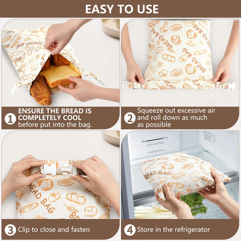 BATJA ZYQGH portable bread bag for picnics and travel