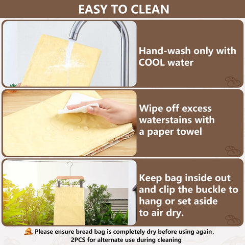 BATJA ZYQGH two-pack XL bread bags for home storage