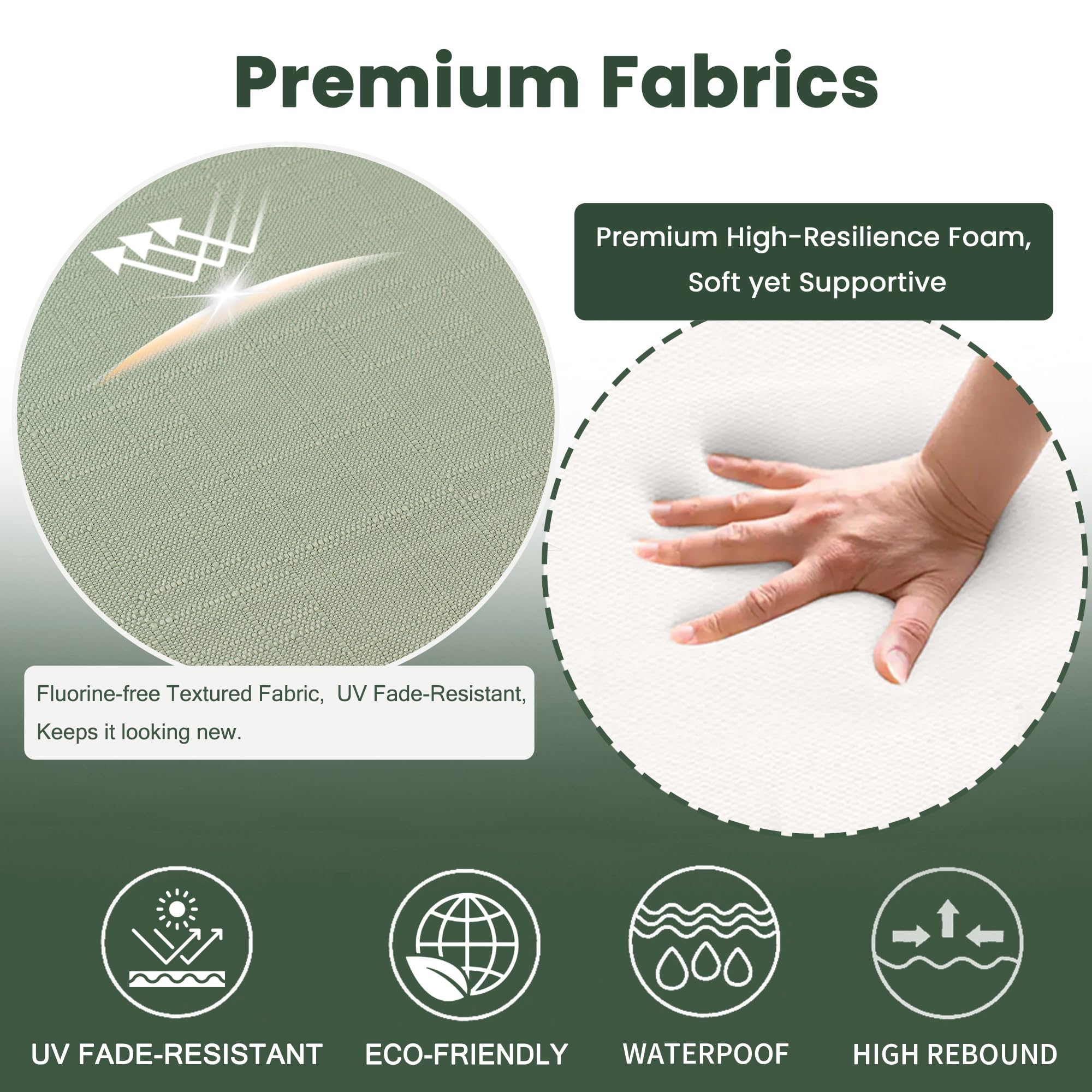 Battilo Home 2-inch foam core delivering supportive, plush seating.