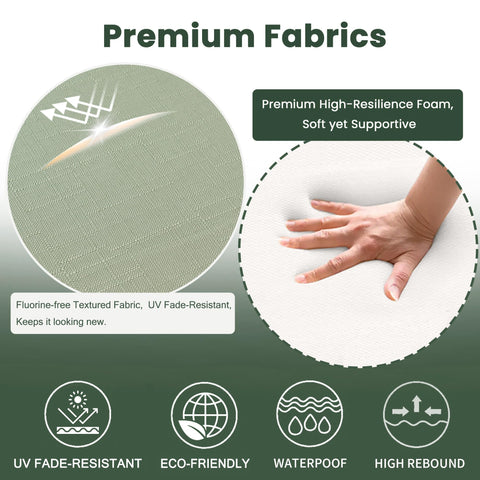 Battilo Home 2-inch foam core delivering supportive, plush seating.
