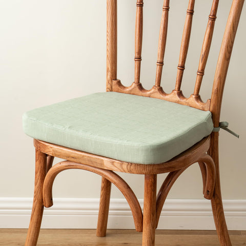 Battilo Home sage green set of 2 cushions complements many chairs.
